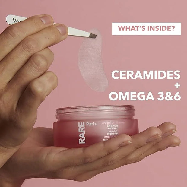 Exception Rosée - Regenerating Under Eye Patches - Hydrating & Brightening - With Ceramides & Omega-3 & 6 - Brightening, F...