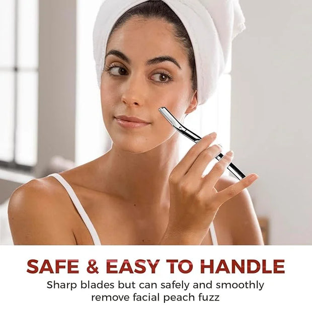 ZOMCHI Eyebrow Razor and Face Razor for Women and Men, Reusable Metal Handle with 11 Refill Blades, Dermaplane Razor with ...