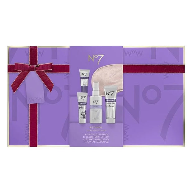 No7 Retinol Collection - Includes Retinol Night Repair Cream (25ml), Eye Cream (5ml), 0.3% Night Concentrate (10ml), Velve...