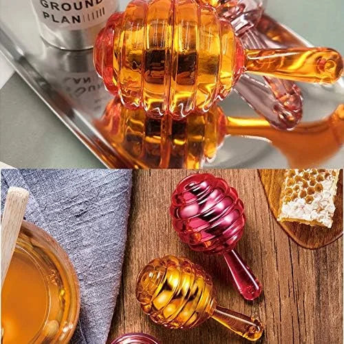RONRONS 20 Pieces Lip Gloss Tubes, 5.5ml/0.19oz Clear Lip Gloss Containers Amber Honecomb Shaped with Wand Empty Lip Balm ...