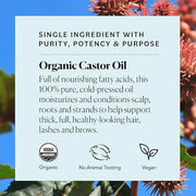 Sky Organics Organic Castor Oil Eyelash & Brow Serum, Hexane-Free Conditioning Oil that Promotes Fuller Looking Lashes & E...