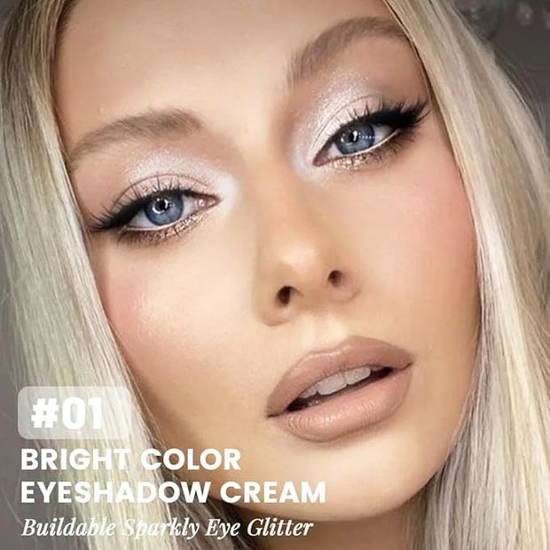 Monochrome Matte Eyeshadow Makeup Palette, Highly Pigmented Pearl White Eyeshadow Palette, Shimmer Pressed Powder Eye shad...