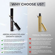 Abera Misan Eyelash Growth Serum (Upgrade Version) - Natural Lash Booster and Lash Enhancer, Regenerating and Nourishing L...