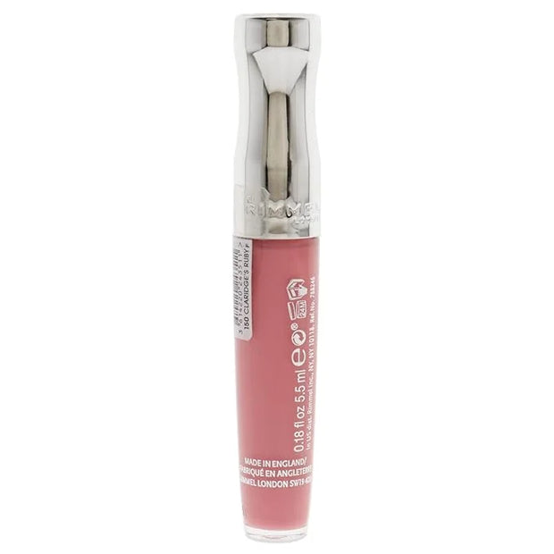 Rimmel Stay Glossy Lip Gloss - Non-Sticky and Lightweight Formula for Lip Color and Shine - 150 Claridge's Ruby, .18oz - P...