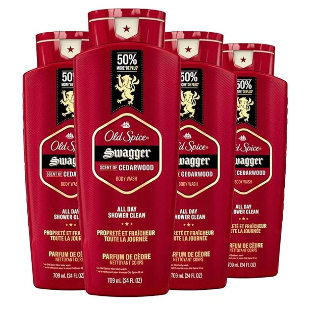 Old Spice Refreshing Body Wash for Men, 3X Defense, 24/7 Shower Fresh with Long Lasting Scent, Red Collection, Swagger wit...
