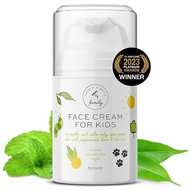 Face Moisturizer with Hyaluronic Acid Face Cream for Kids - Facial Cream & Gentle Moisturizer with Strawberry Extract & Vi...