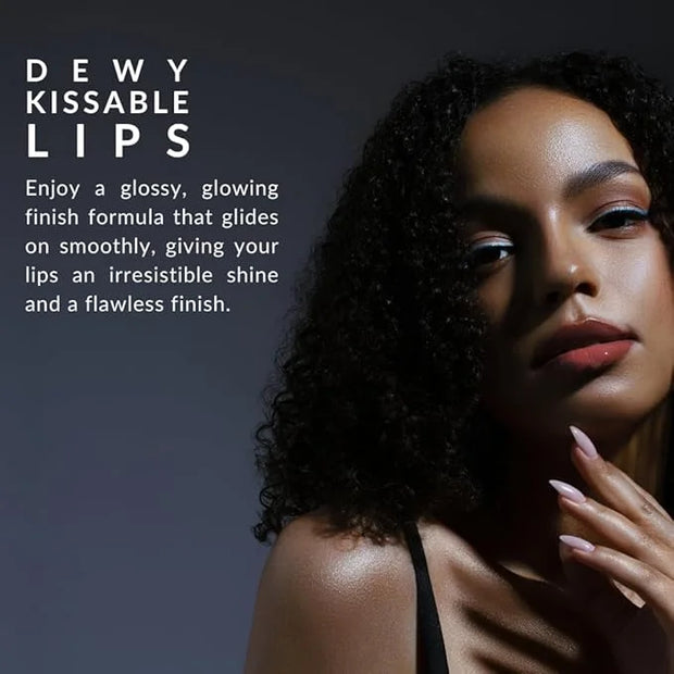 Flori Roberts Luscious Lip Lacquer, Vibrant Lip Gloss Makeup for Women of Color or Deeper Skin Tones, Non-Sticky, Long Wea...
