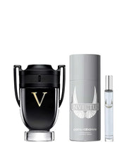 Paco Rabanne INVICTUS VICTORY 3-Piece Tin Box Set for Men, (3.4 Oz Eau De Parfum Extreme Natural Spray + 5.1 Oz Deodorant ...