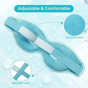 2 PCS Ice Eye Mask Reusable Ice Pack Hot/Cold Compress Gel Bead Cooling Mask for Puffiness/Dark Circles/Headaches/Migraine...