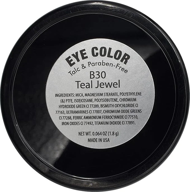 Teal Jewel Shimmering Green Emerald Forest Pressed Powder Single Vegan Eyeshadow; Talc, Paraben & Cruelty Free - Product I...
