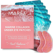 MAREE Pink Eye Gels - Marine Collagen Under Eye Patches for Puffy Eyes and Dark Circles - Undereye Mask Patches for Women ...
