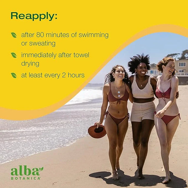 Alba Botanica Sunscreen for Face, Fragrance-Free Sheer Mineral Face Sunscreen Lotion, Broad Spectrum SPF 30, Water Resista...