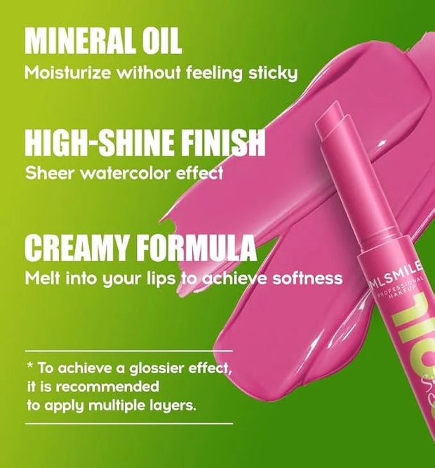 3 Colors Fat Lip Oil, Click Slick Moisturizing and Long-lasting Lip Balm, Non-stick and High Pigment Lip Glow Oil, Lightwe...