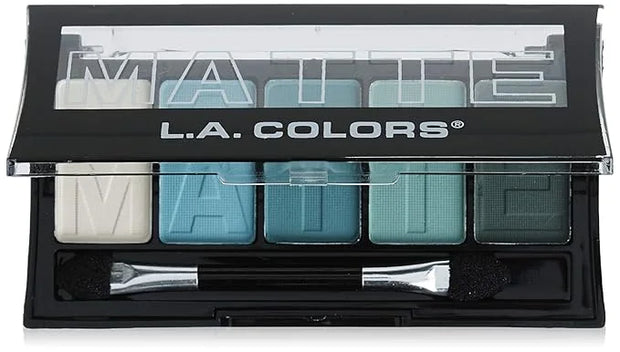 L.A. COLORS 5 Color Matte Eyeshadow Palette, Teal Argyle CEM477 - Product Image