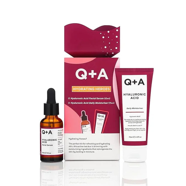 Hydrating Heroes Skincare Gift Set – A Giftset with Hyaluronic Acid Facial Serum 30ml, Daily Moisturiser 75ml for Dry, Deh...