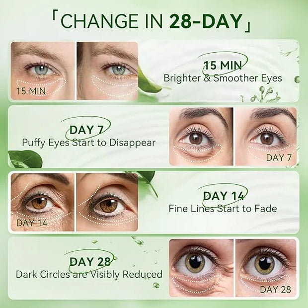 BREYLEE Aloe Vera Eye Masks - 60 Pcs - Reduce Puffy Eyes & Dark Circles, Firm & Improve Under Eye Skin, Pure Natural Extra...