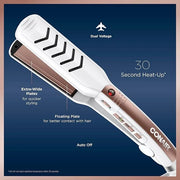 Conair Double Ceramic Flat Iron, 1 1/2-inch Wet-to-Dry Hair Straightener - Product Image