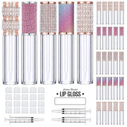AMORIX 25 Pack Diamond Lip Gloss Tubes with Wand 5ml Empty Rhinestone Lip Gloss Containers Cute Lipgloss Bottles Crystal L...