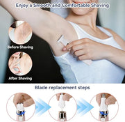 Face Razors for Women, BestMal Bikini Trimmer 5 in 1 Wet/Dry Electric Shaver Razors for Face Nose Eyebrow Beard Mustache A...