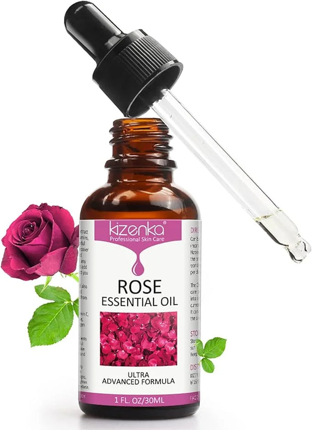 Rose Essential Oil, Face Rose Oil, Moisturizer Rose Oil, Anti Ageing & Anti Wrinkle Serum, Rose Oil for Face, Skin Care, 1...