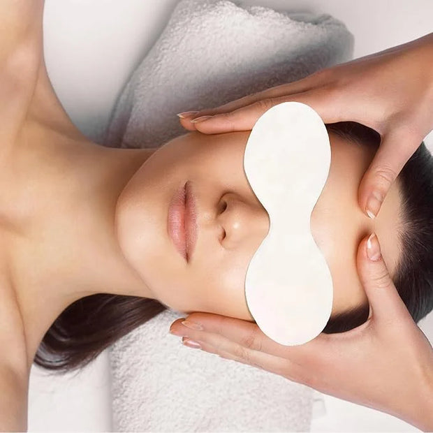 100 Sheets Disposable Eye Mask Paper,Non Woven Eye Care Cotton,Eye Pads for Facials,Patches Paper Eye Covers,DIY Clear Eye...