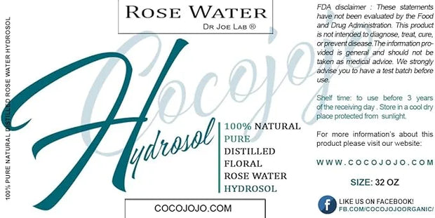 Rose Hydrosol Water Spray Toner 32 oz for Face Hydrating Mist Hydration Pure & Natural Rosewater Hydrosol All Skin Types F...