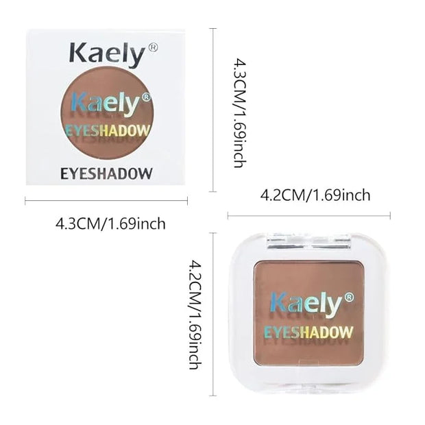 Kaely Pressed Single Eyeshadow Makeup, Rosy Brown Matte Highly Pigmented Monochrome Eye Shadow Palette, Waterproof Neutral...