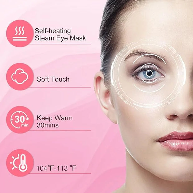 XPCARE 32 Pack Steam Eye Masks for Dry Eyes, SPA Warm Sleep Eye Mask, Disposable Heated Eye Mask for Dark Circles, Puffy E...