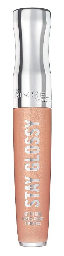 Rimmel Stay Glossy Lip Gloss - Non-Sticky and Lightweight Formula for Lip Color and Shine - 120 Non-Stop Glamour, .18oz - ...