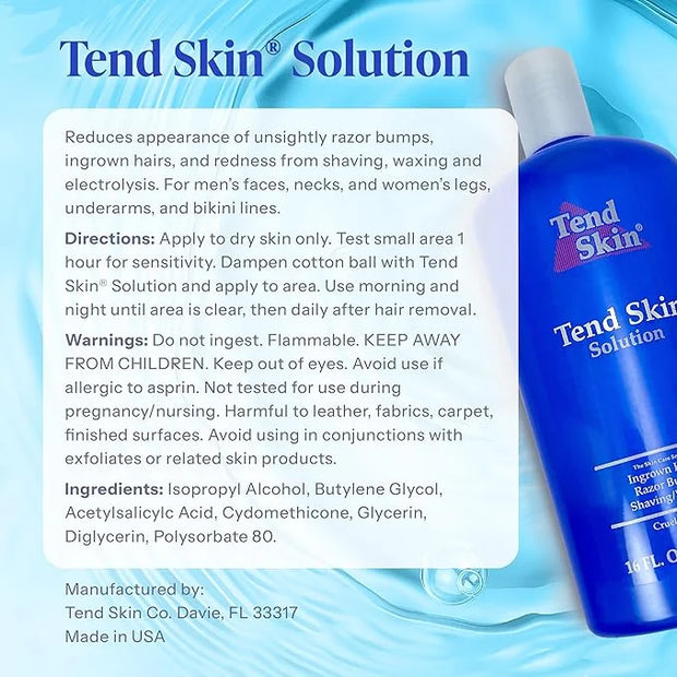 Tend Skin Razor Bump, Ingrown Hair Solution for Unsightly Razor Bumps, Ingrown Hair and Razor Burns, Post Shaving and Waxi...