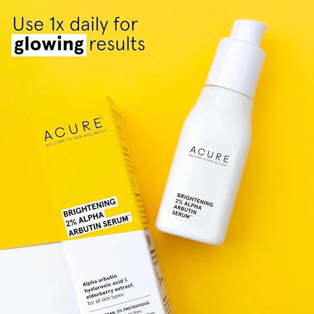 Acure Brightening 2% Alpha Arbutin Serum - Brighter Skin, Improve Dark Spots & Uneven Tone - 100% Vegan with Alpha Arbutin...
