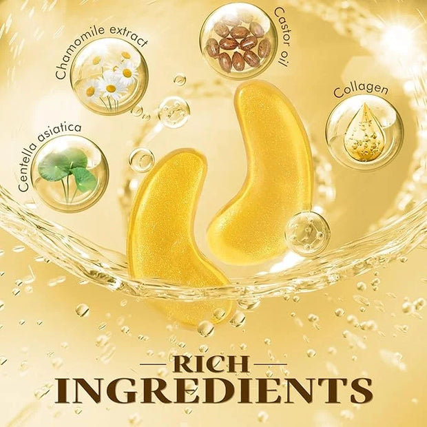 Under Eye Patches for Puffy Eyes and Dark Circles, 20 Pairs Eye Mask with Hyaluronic Acid & Collagen, Anti Wrinkle Patches...