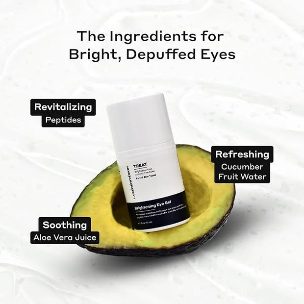Brightening Eye Gel | Under Eye Brightener Gel For Puffy Eyes with Peptides | Soothing Eye Gel for Eye Care, Dark Circles,...