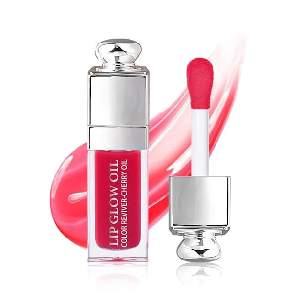 Hydrating Lip Glow Oil, Lip Oil Gloss Transparent Toot Tinted Nourishing Long Lasting Repairing Lightening Lip Lines (STRA...