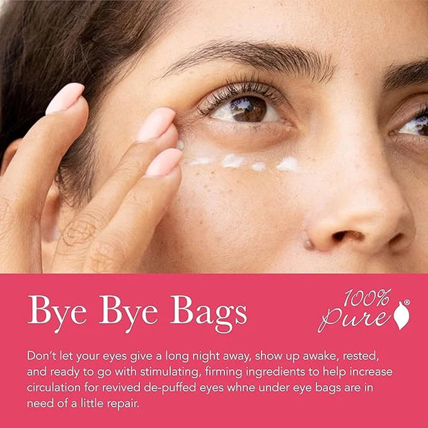 100% PURE Coffee Bean Caffeine Eye Cream Refresh & Hydrate Under Eye Treatment Reduce Puffiness, Dark Circles, Wrinkles wi...