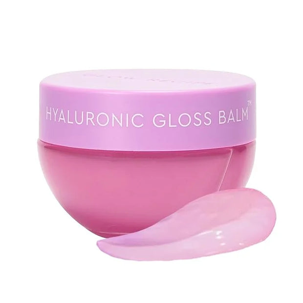 Glow Recipe Hyaluronic Acid Plumping Lip Balm for Women & Men - Clear, Hydrating High-Shine Gloss + Overnight Dry Lips Tre...