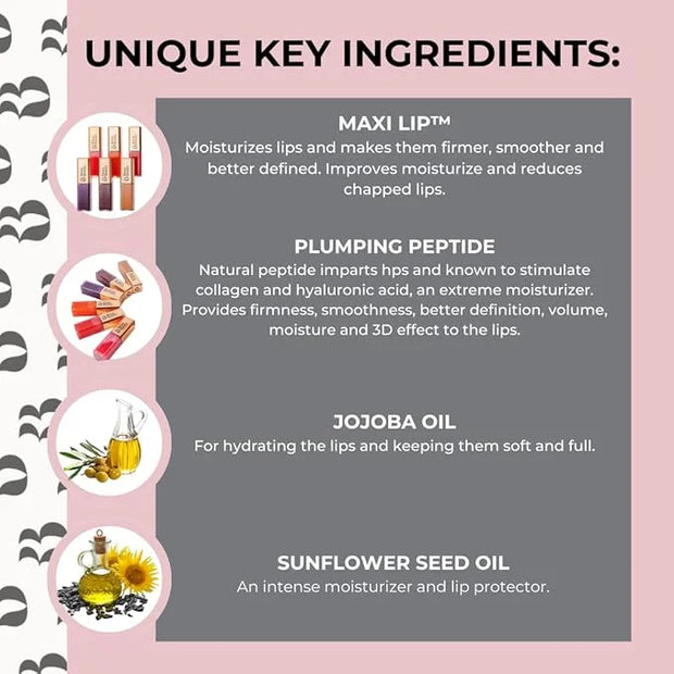 Rinna Beauty Larger Than Life Lip Plumping Oil Gloss with Plumping Peptide, Sunset - Product Image