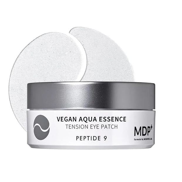 MDP+ PEPTIDE 9 VEGAN AQUA ESSENCE TENSION EYE PATCH, Niacinamide, eye mask 3.38 oz/1.6gx60ea,Hyaluronic Acid, Wrinkle Care...