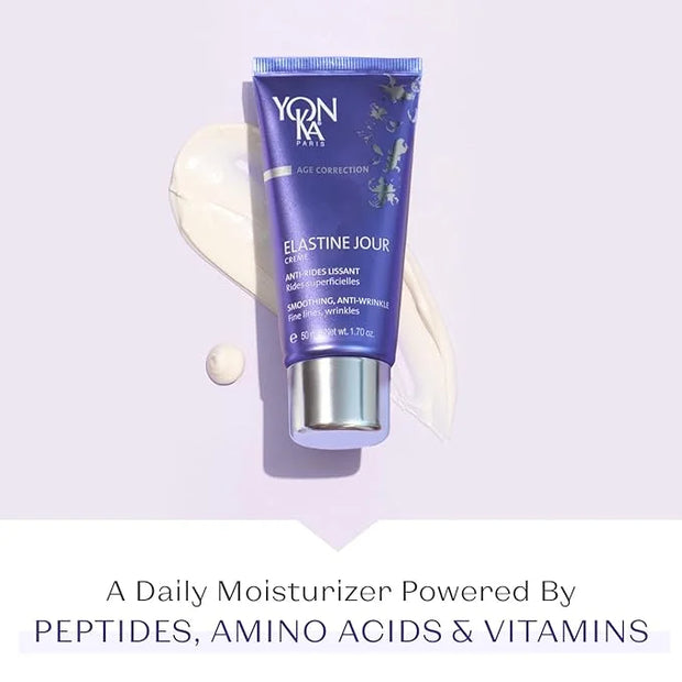 Yon-Ka Elastine Jour Day Anti-Wrinkle Facial Moisturizer and Eye Cream with Elastine Nuit Anti-Wrinkle Night Cream, 50 ml ...