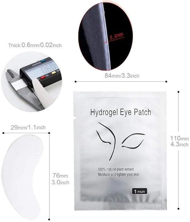 Eyelash Extension Gel Pads Kit - Lint Free False Eyelash Lash Extension Makeup Eye Gel Pads (200Pack) - Product Image