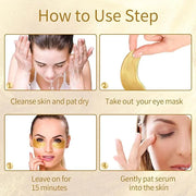 Under Eye Patches, 40 Pairs Eye Mask for Dark Circles, Puffy Eyes, Undereye Bags,Wrinkles,Eye Mask Patches with 24K Gold, ...