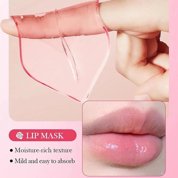 20 Pair Rose + 10 Pair Aloe Vera Under Eye Mask & Lip Mask Skincare Set, Lip Patches & Under Eye Patches for Puffy Eyes, D...