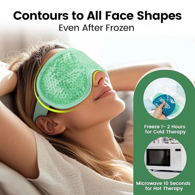 NEWGO Bundle of Cooling Eye Mask and Microwave Heated Eye Mask - Product Image