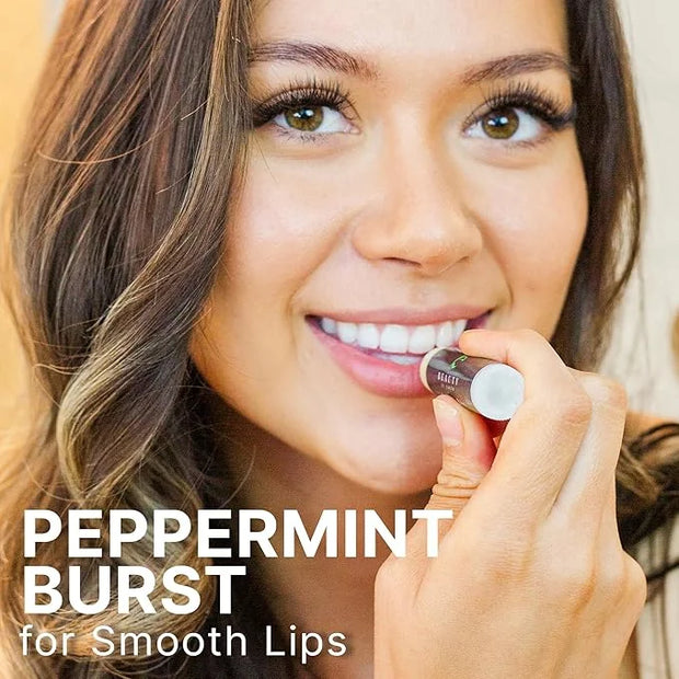 USDA Organic Peppermint Lip Balm - USA Made with Natural Ingredients, Chapstick for Dry Lips, Birthday Gifts for Her & Him...