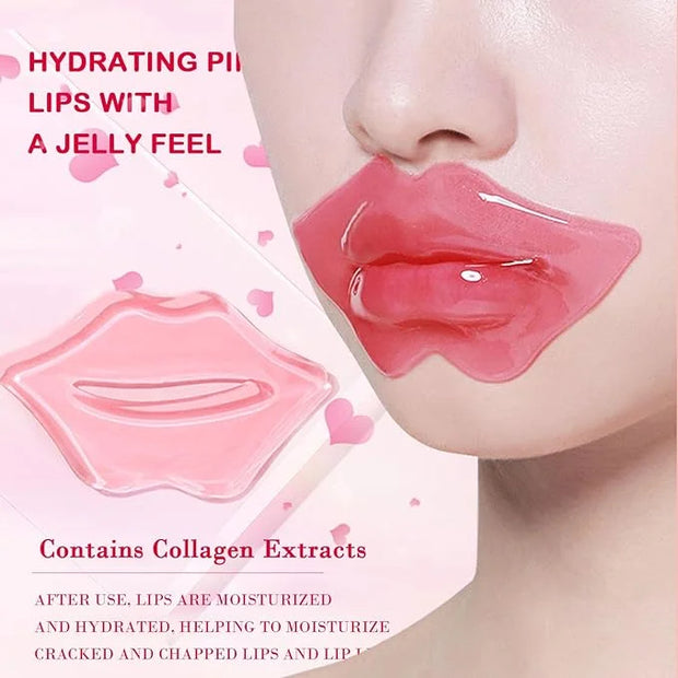 Sulily 30 Pairs Lip Masks & 24K Gold Gel Eye Masks,Crystal Collagen Eye Patches for Puffy Eyes,Moisturizing& Reducing Fine...