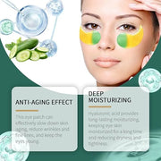 Under Eye Masks，Golden Cucumber Eye Mask 60 Tablets Set，Eye Mask for Fine Lines, Wrinkles, Dark Circles and Eye Puffiness，...