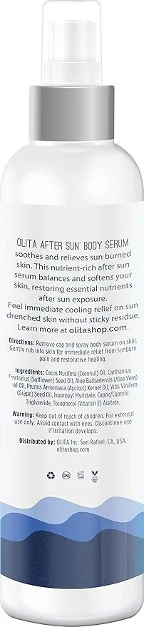 Olita AfterSun Body Serum - Fragrance Free - 8 oz - Hydrating Body Oil with Aloe Vera - All-Natural with Vitamin E - Cooli...