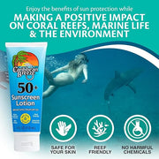 Reef Friendly Sunscreen SPF 50 Lotion, Mango Lime Scent Body Sunscreen Lotion, Rich in Anti Oxidants, Water Resistant Up t...