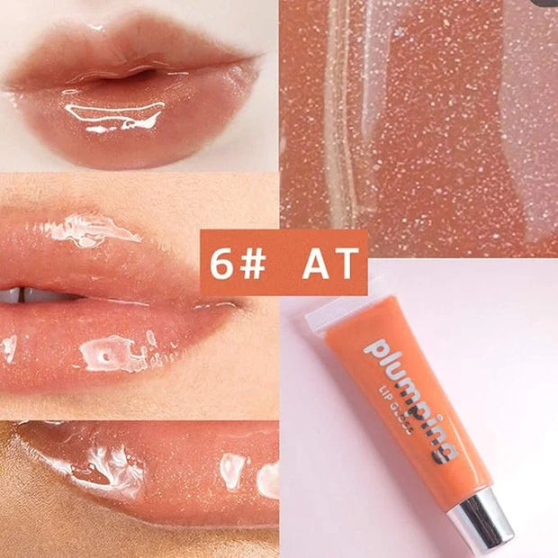 MAEPEOR Plumping Lipgloss 9 Colors Moisturizing Lip Plumper Shiny Jelly Lip Gloss Natural Liquid Lipstick for Women and Gi...