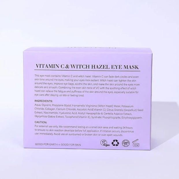 Under Eye Patches with Vitamin C and Witch Hazel Eye Mask for Dark Circles and Puffiness,Face Mask Skin Care Products 30 P...